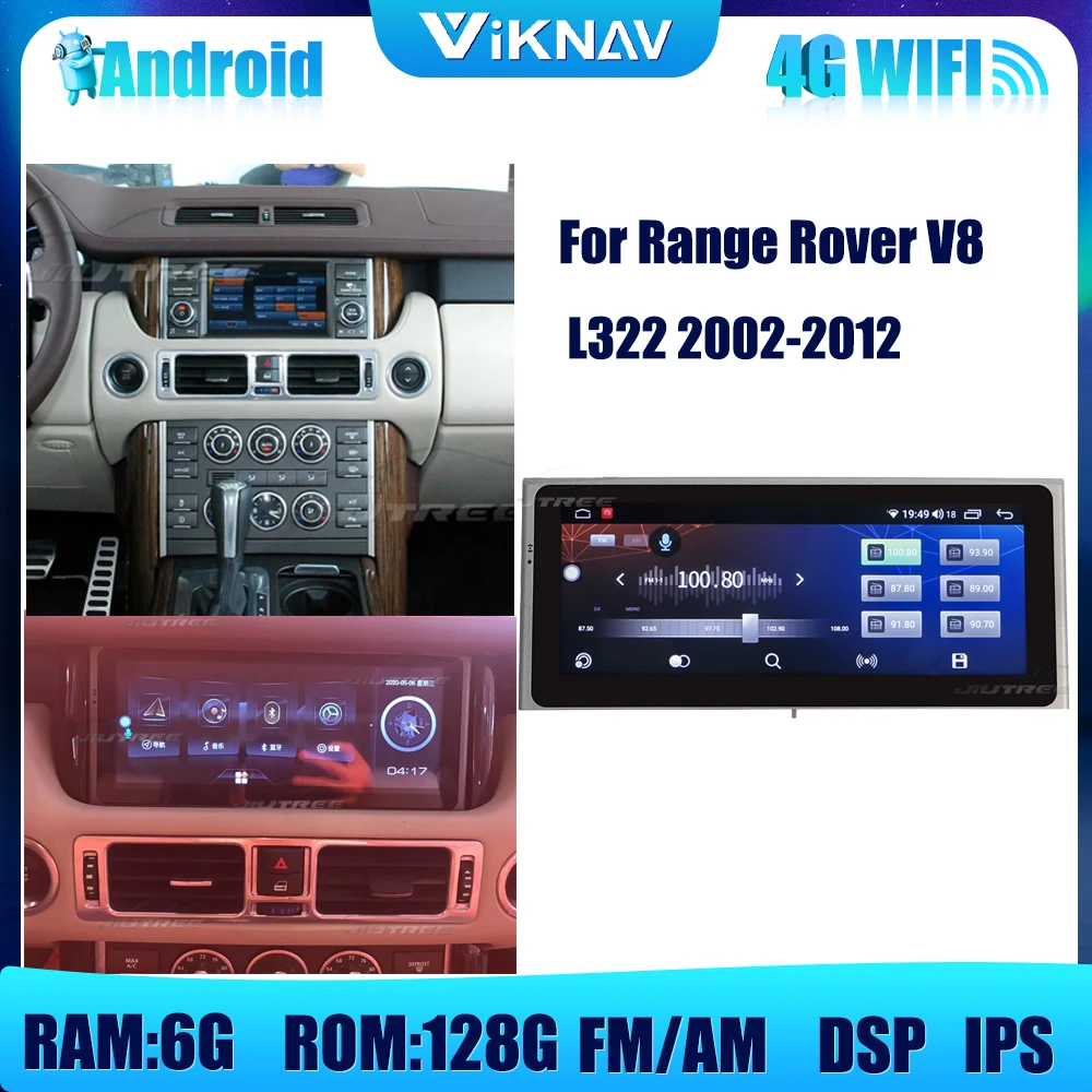 

Автомобильный радиоприемник 2DIN Android 10 для Land Range Rover V8 L322 2002-2012, автомобильный Gps-навигатор, мультимедийный плеер, радио, стерео ресивер