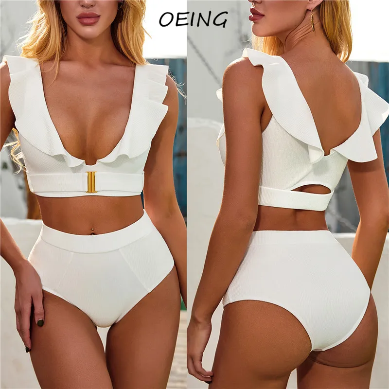 Bikini Set Women Bathing Suits Woman 2021 Ruffles High Waisted Sexy Swimwear Women
Bikini Set Women Bathing Suits Woman 2021 Ruffles High Waisted Sexy Swimwear Women