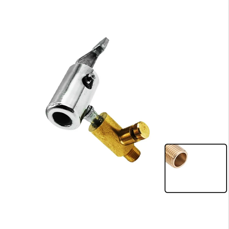 

Tire Valve Air Chuck Car Track Tyre Airline Inflator Connector Brass Clip-on Valve Zinc Alloy Tire Repair Tools Inflatable Pump