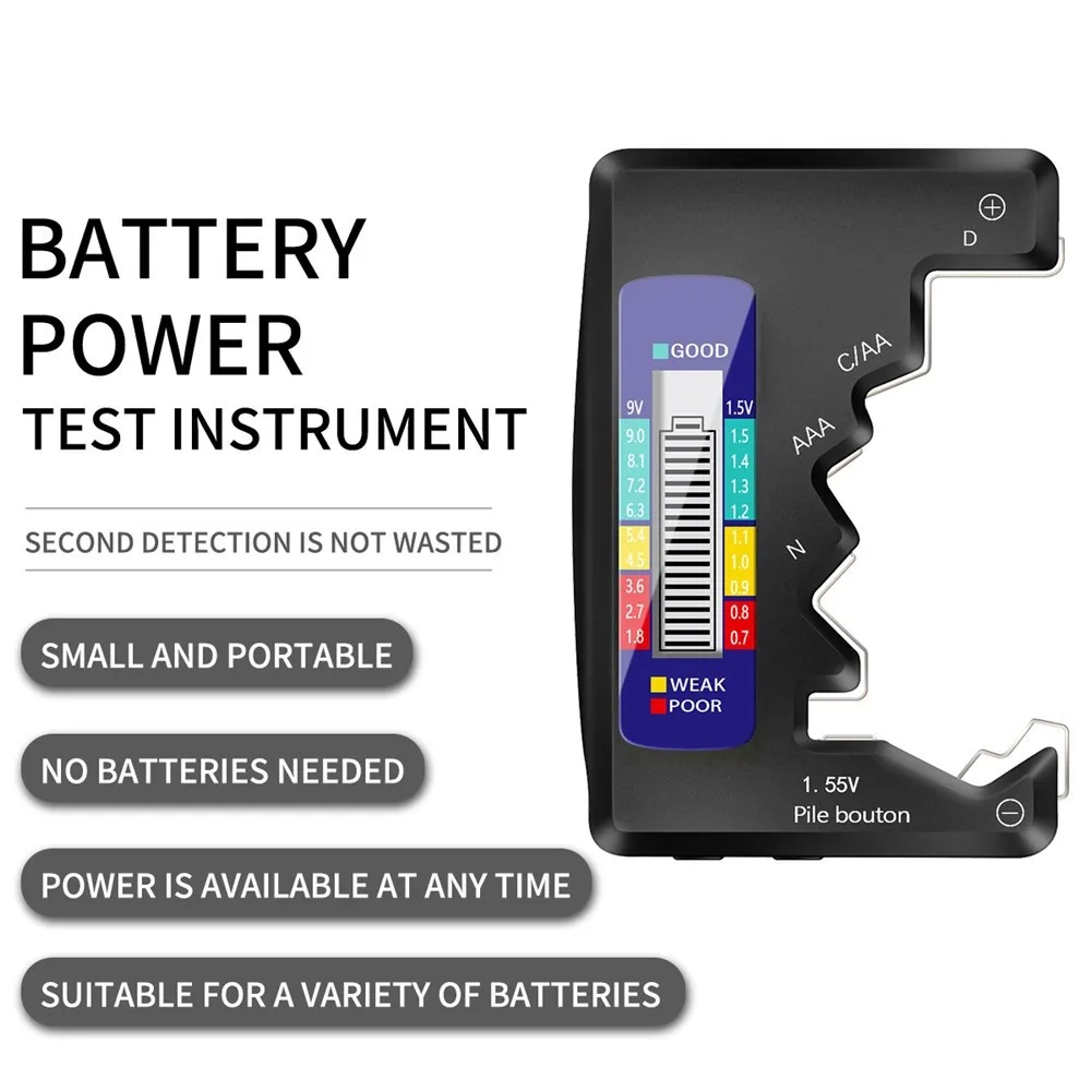 Card Type Battery Power Tester LCD Display Voltage Tester Universal Digital Battery Capacity Meter Tester Fast Shipping
Card Type Battery Power Tester LCD Display Voltage Tester Universal Digital Battery Capacity Meter Tester Fast Shipping