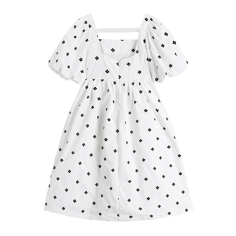 Summer 2021 Square Collar Floral Women Dress Sweet Puff Short Sleeve Robe Simple Korean Style Chic Elegant Vestido De Mujer
Summer 2021 Square Collar Floral Women Dress Sweet Puff Short Sleeve Robe Simple Korean Style Chic Elegant Vestido De Mujer
