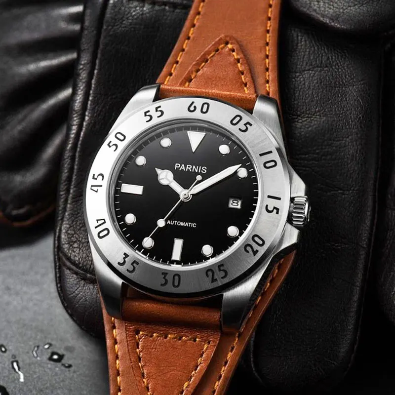 PARNIS Luxury Classic Sapphire Crystal Men's Watch 43mm Silver Color Watch Case Auto Date Automatic Movement
PARNIS Luxury Classic Sapphire Crystal Men's Watch 43mm Silver Color Watch Case Auto Date Automatic Movement