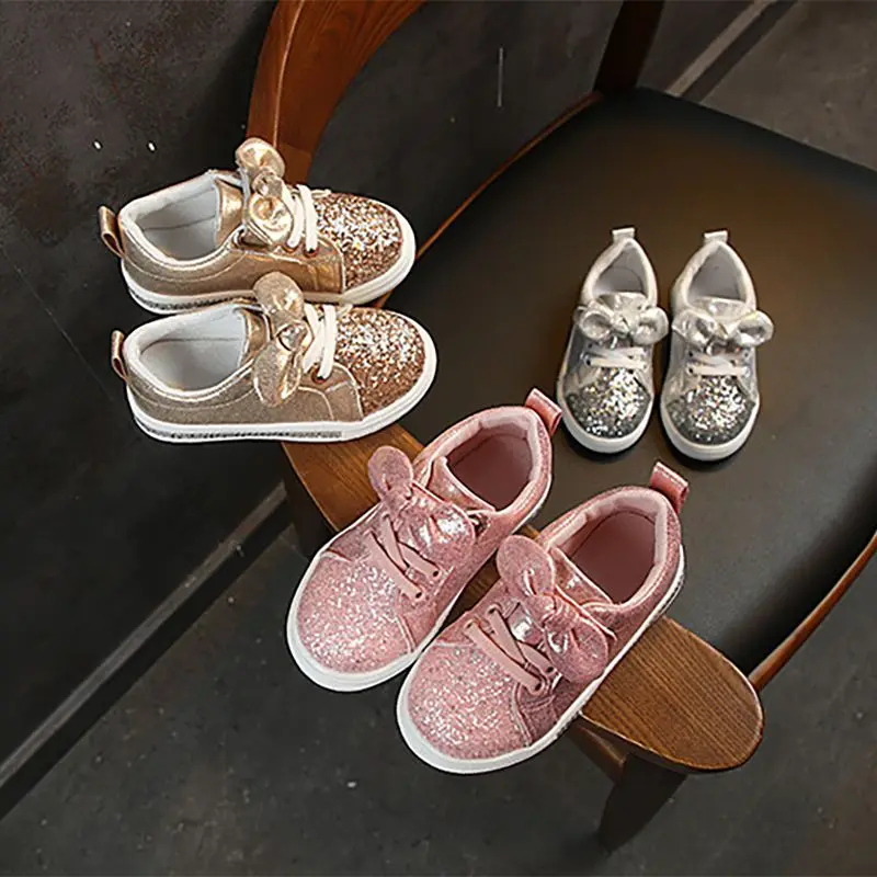 Kids Baby Girls Lovely Shoes Casual Anti-Slip Sequins Bowknot Design Shoes Sneakers Toddler Soft Soled Walking Shoe 
Kids Baby Girls Lovely Shoes Casual Anti-Slip Sequins Bowknot Design Shoes Sneakers Toddler Soft Soled Walking Shoe