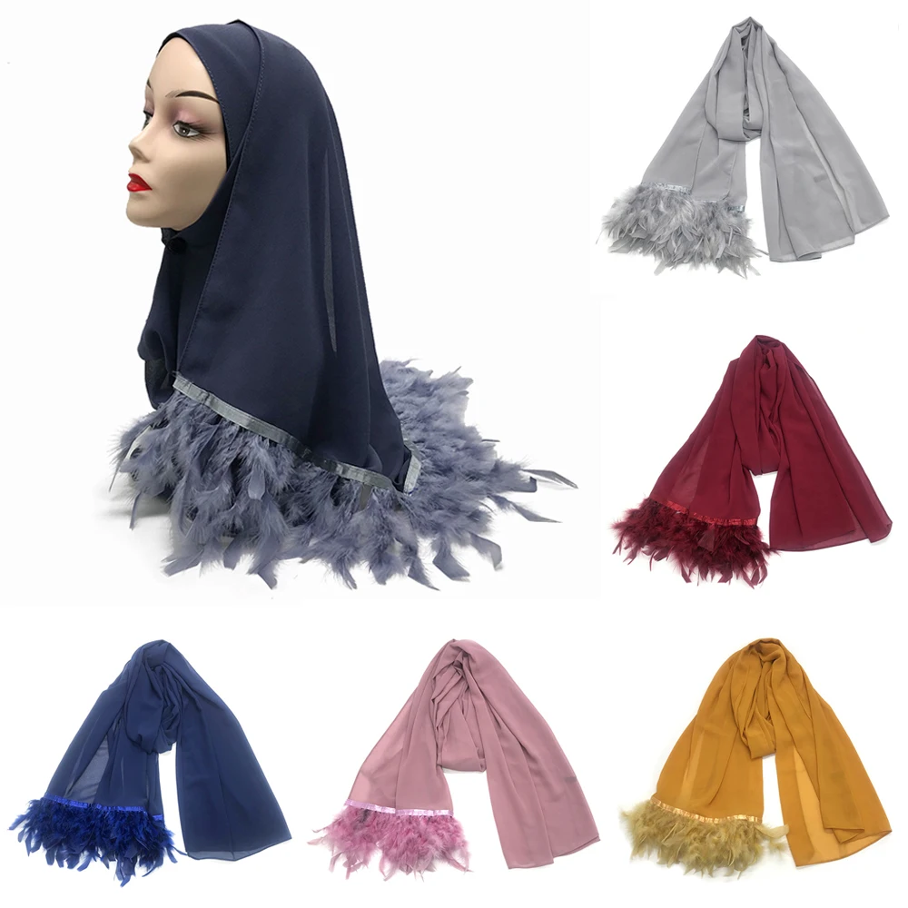New Plain Chiffon Hijab Women Scarves Handmade Feather Fashion Shawl Headwear Wrap Headscarf Scarf Foulard Scarf 10 Colors
New Plain Chiffon Hijab Women Scarves Handmade Feather Fashion Shawl Headwear Wrap Headscarf Scarf Foulard Scarf 10 Colors