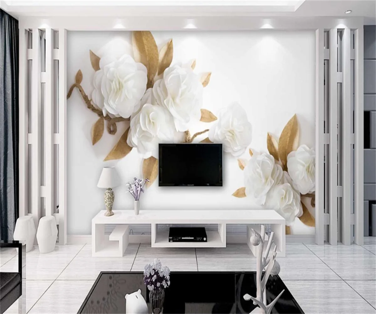 Nordic 3D Fashion Elegant Flower Background Wall TV Wall Painting Bedroom Wall Sticker Customize Any Size Wallpaper papel parede
Nordic 3D Fashion Elegant Flower Background Wall TV Wall Painting Bedroom Wall Sticker Customize Any Size Wallpaper papel parede