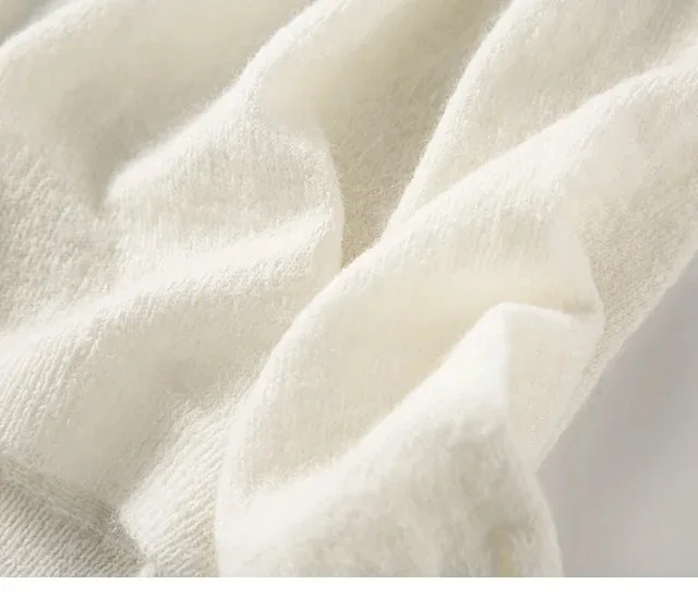 Mohair Women Sweater Lace Buttoned V-neck Sweater Cardigan
Mohair Women Sweater Lace Buttoned V-neck Sweater Cardigan