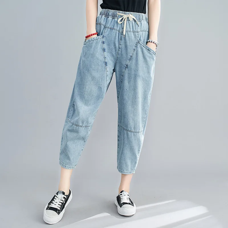 mom jeans woman elastic waist plus size denim pants boyfriend jeans for women casual loose washed jean femme
mom jeans woman elastic waist plus size denim pants boyfriend jeans for women casual loose washed jean femme