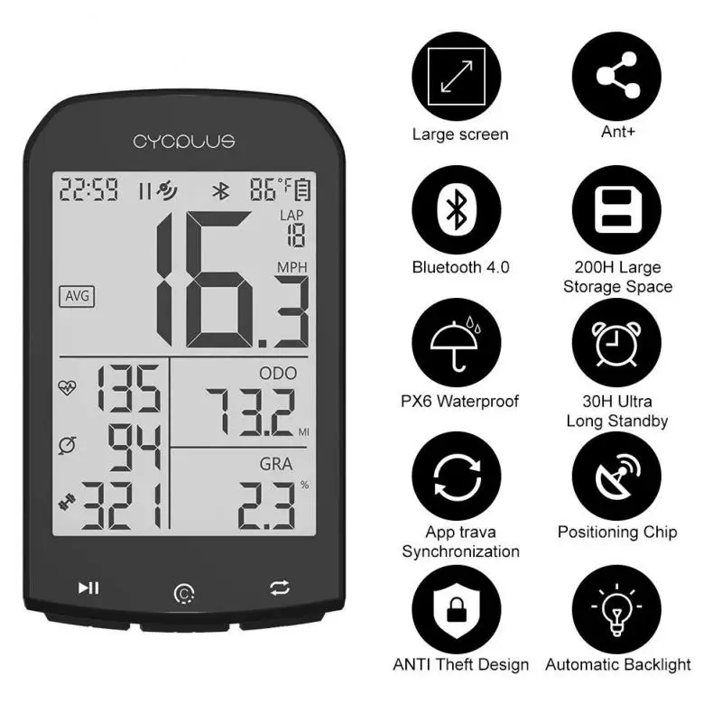 CYCPLUS Waterproof Bicycle Computer With Backlight USB Charge Wireless Bike Computer Bike Speedometer Odometer Bicycle Stopwatch
CYCPLUS Waterproof Bicycle Computer With Backlight USB Charge Wireless Bike Computer Bike Speedometer Odometer Bicycle Stopwatch