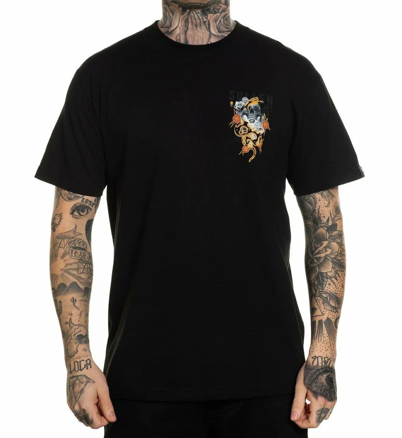 Sullen Art Co Protection Skull Snake Tattoo Artist Black T-Shirt Cotton O-Neck Short Sleeve Men's T Shirt New Size S-3XL 
Sullen Art Co Protection Skull Snake Tattoo Artist Black T-Shirt Cotton O-Neck Short Sleeve Men's T Shirt New Size S-3XL
