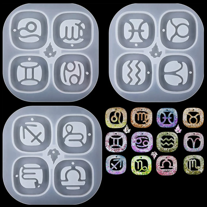 Силиконовая форма с 12 созвездиями «сделай сам», формы для брелоков из эпоксидной смолы, ожерелье, серьги, изготовление ювелирных изделий, ак... 
Силиконовая форма с 12 созвездиями «сделай сам», формы для брелоков из эпоксидной смолы, ожерелье, серьги, изготовление ювелирных изделий, ак...