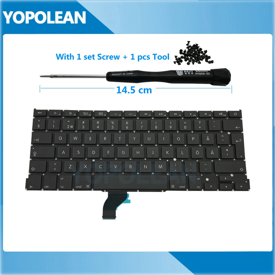 Новая шведская клавиатура для Macbook Pro Retina 13 дюймов A1502 2013 2014 2015
Новая шведская клавиатура для Macbook Pro Retina 13 дюймов A1502 2013 2014 2015