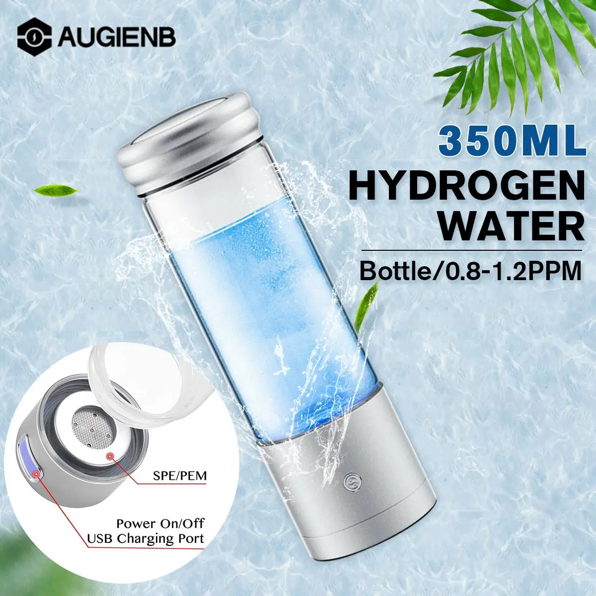 AUGIENB Hydrogen Rich Generator Electrolysis Ionizer H2 Water Bottle Nano Cup Japanese Craft Mini Pure H2 Ventilator Rechargeabl
AUGIENB Hydrogen Rich Generator Electrolysis Ionizer H2 Water Bottle Nano Cup Japanese Craft Mini Pure H2 Ventilator Rechargeabl