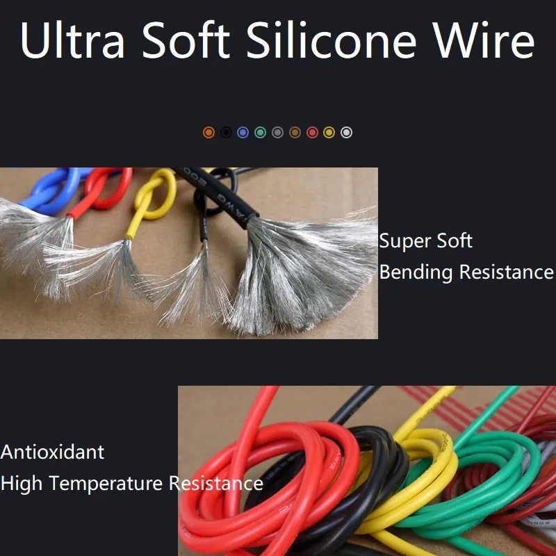 10M Heat-resistant cable 30 28 26 24 22 20 18 16 15 14 13 12 10 AWG Ultra Soft Silicone Wire High Temperature Flexible Copper
10M Heat-resistant cable 30 28 26 24 22 20 18 16 15 14 13 12 10 AWG Ultra Soft Silicone Wire High Temperature Flexible Copper