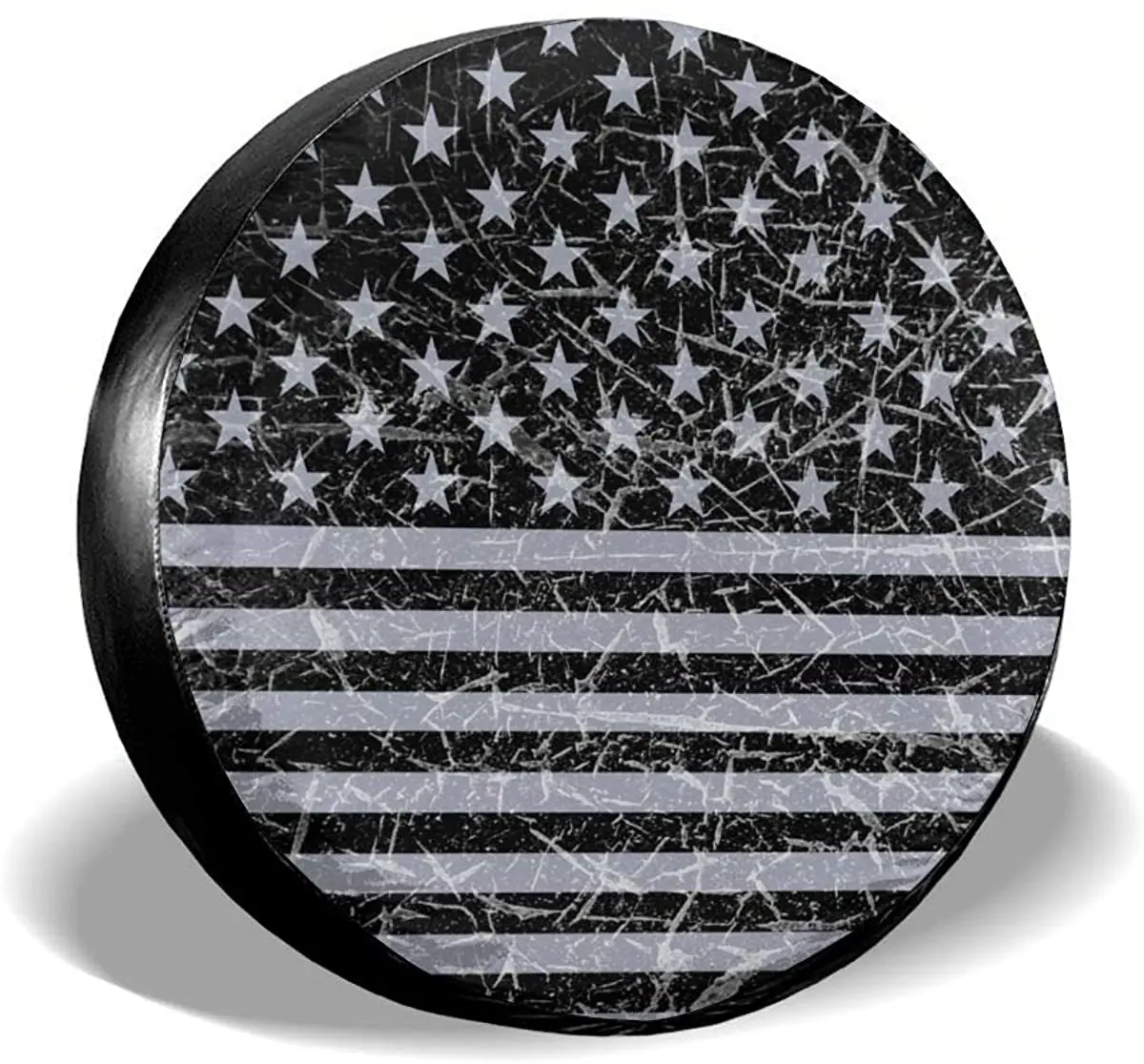 

Louise Morrison cozipink Retro Distressed USA Flag Patriotic Spare Tire Cover Wheel Covers for Jeep Trailer RV SUV Truck T