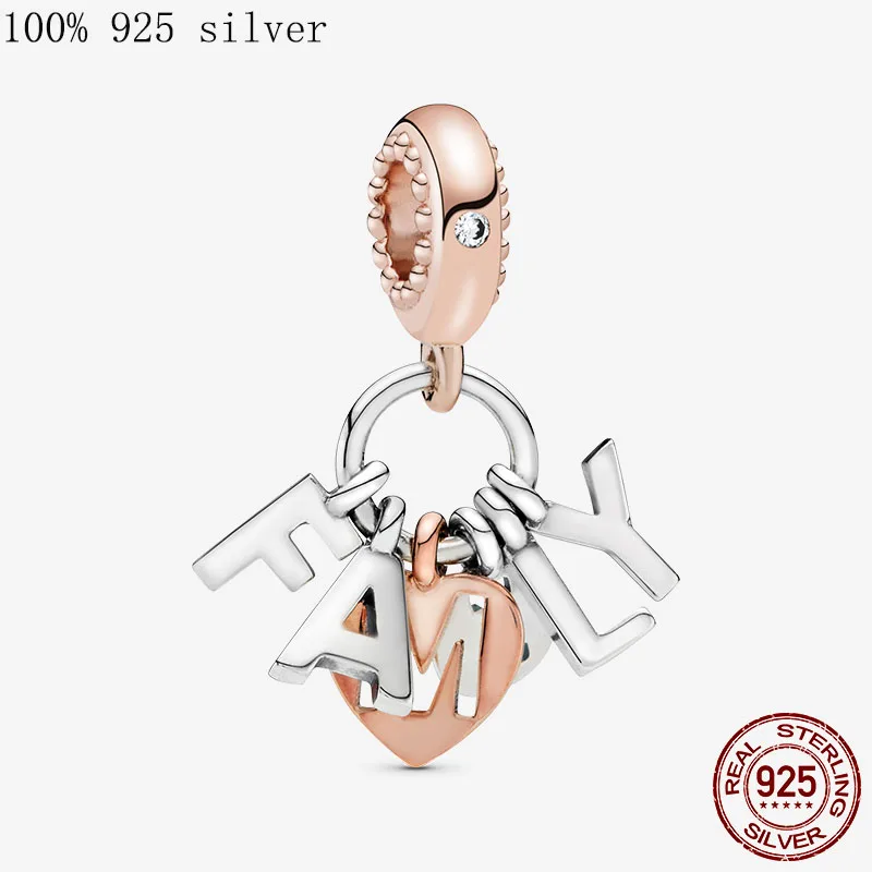 Hot Sale New 925 Sterling Silver Family Letters Dangle Charm pendant fit Original Pandora Bracelet Necklace DIY Jewelry Gift
Hot Sale New 925 Sterling Silver Family Letters Dangle Charm pendant fit Original Pandora Bracelet Necklace DIY Jewelry Gift