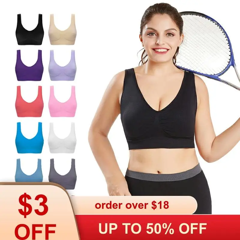 SeeBest Sport Bra Top Women Underwear Tennis Running Push Up Black Brassiere Fitness Gym Seamless Crop Quick Dry Breathable
SeeBest Sport Bra Top Women Underwear Tennis Running Push Up Black Brassiere Fitness Gym Seamless Crop Quick Dry Breathable