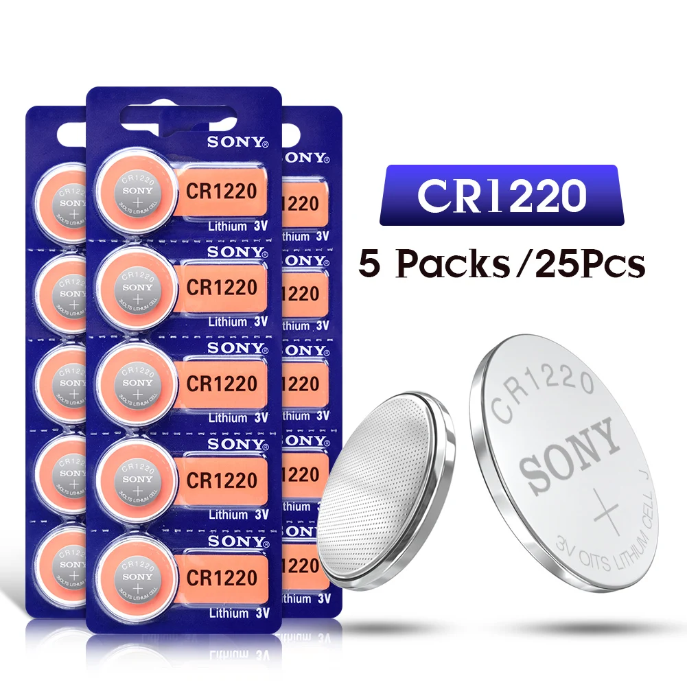 Sony 25PC CR1220 CR 1220 Lithium Li-ion Battery DL1220 BR1220 ECR1220 LM1220 L04 5012LC Replacement Button Coin Cell Battery
Sony 25PC CR1220 CR 1220 Lithium Li-ion Battery DL1220 BR1220 ECR1220 LM1220 L04 5012LC Replacement Button Coin Cell Battery