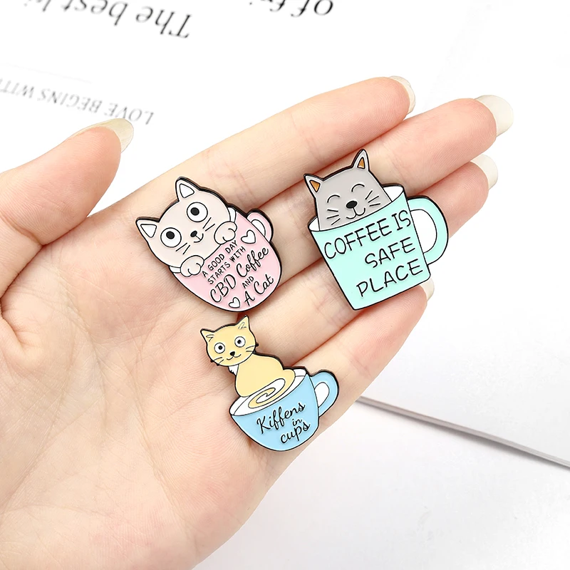 COFFEE IS SAFE PALCE Cat Enamel needle Cute cartoon animal cup Brooch clothes lapel backpack pin badge jewelry gifts for friends
COFFEE IS SAFE PALCE Cat Enamel needle Cute cartoon animal cup Brooch clothes lapel backpack pin badge jewelry gifts for friends