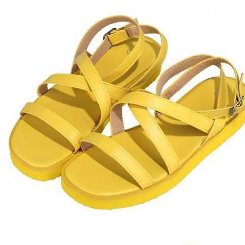 

2021 New Summer Cool And Comfortable Thick-soled Thin Strap Combination Round Toe Women's Sandals