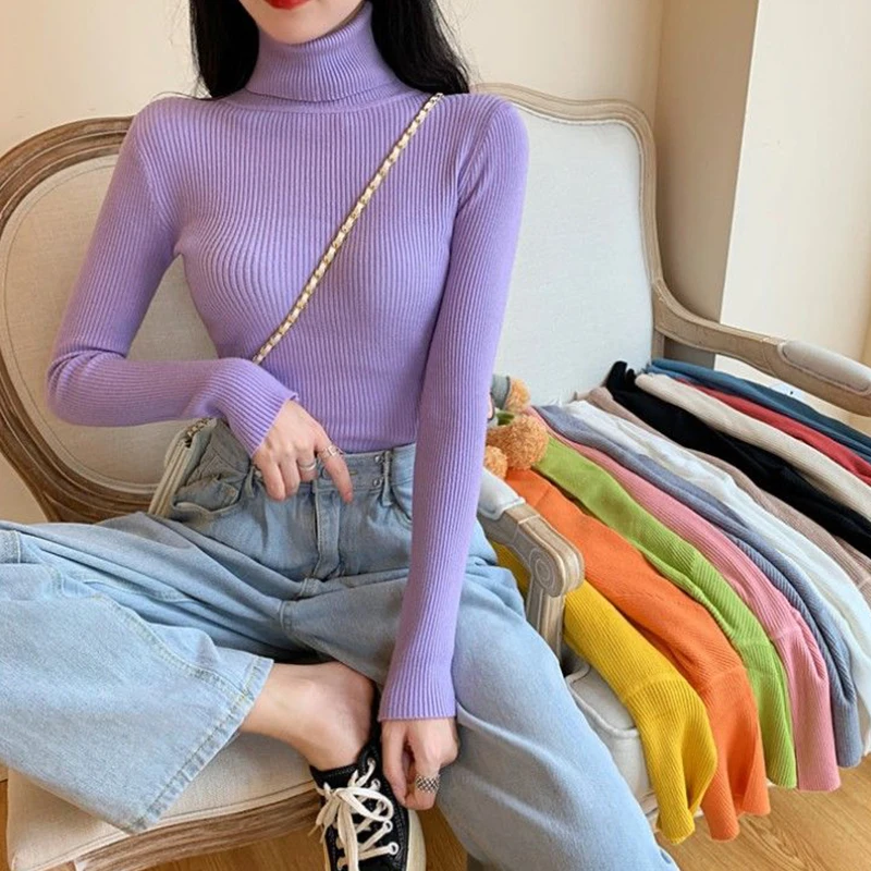 2021 Autumn Winter Korean Sweater Women Turtleneck Sweaters Slim Pullover Basic Top Casual Soft Knit Jumper Soft Warm Pull Femme
2021 Autumn Winter Korean Sweater Women Turtleneck Sweaters Slim Pullover Basic Top Casual Soft Knit Jumper Soft Warm Pull Femme