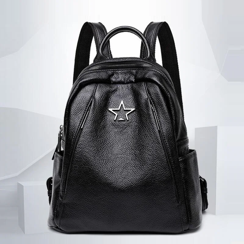 Fashion Women Cowhide Backpack Casual Genuine Leather Backpacks for Teenage Girls Female School Shoulder Bag Bagpack mochila
Fashion Women Cowhide Backpack Casual Genuine Leather Backpacks for Teenage Girls Female School Shoulder Bag Bagpack mochila