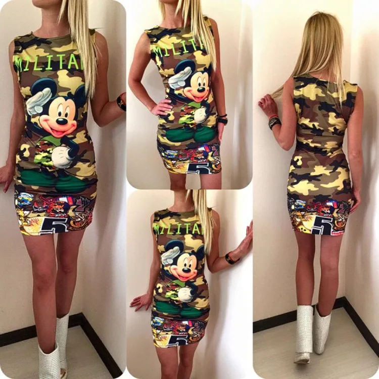 Disney Mickey Women Sleeveless Bodycon Dress Fashion Print O-Neck Summer Slim Mini Dresses Casual Summer Party Pencil Vestidos
Disney Mickey Women Sleeveless Bodycon Dress Fashion Print O-Neck Summer Slim Mini Dresses Casual Summer Party Pencil Vestidos