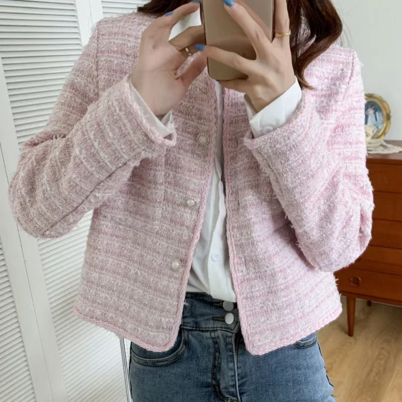 Женская твидовая куртка, маленький винтажный пиджак, однобортный приталенный, уличная одежда, верхняя одежда, осень-зима
Женская твидовая куртка, маленький винтажный пиджак, однобортный приталенный, уличная одежда, верхняя одежда, осень-зима