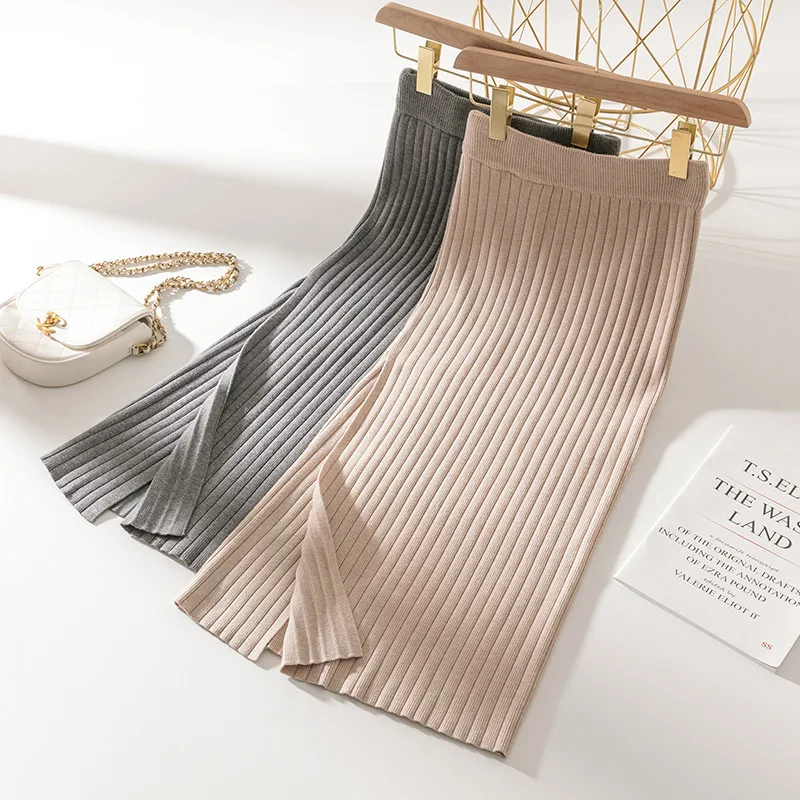 Autumn& Winter New Korean Elastic High Waist Slim Knit Skirt Sexy Split Ends Casual Simple Women A-line Long Skirt Free Shipping
Autumn& Winter New Korean Elastic High Waist Slim Knit Skirt Sexy Split Ends Casual Simple Women A-line Long Skirt Free Shipping