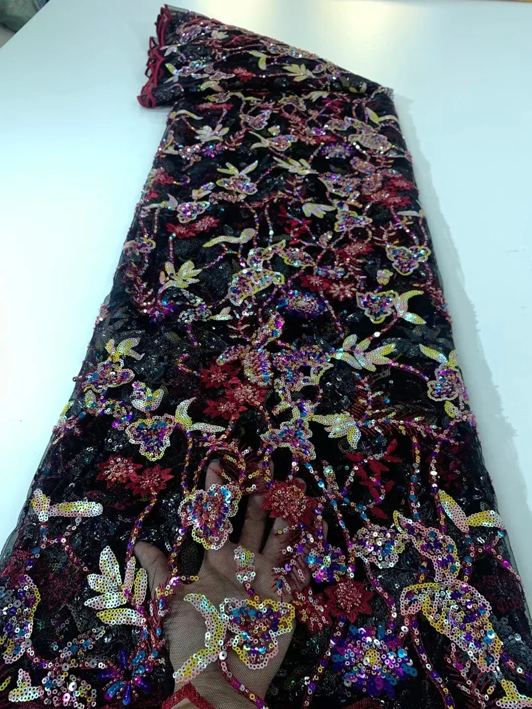 (5yards/pc) Amazing multicolored tube BEADS and sequins embroidered French net lace high quality African tulle lace FXZ083
(5yards/pc) Amazing multicolored tube BEADS and sequins embroidered French net lace high quality African tulle lace FXZ083