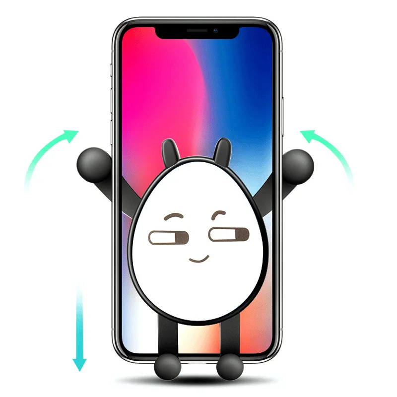 

Z46 Car Phone Holder Air Outlet Navigation Support Creative Cartoon Gravity Phone Holders For iPhone 11 12 HUAWEI P40 4.7-6inch
