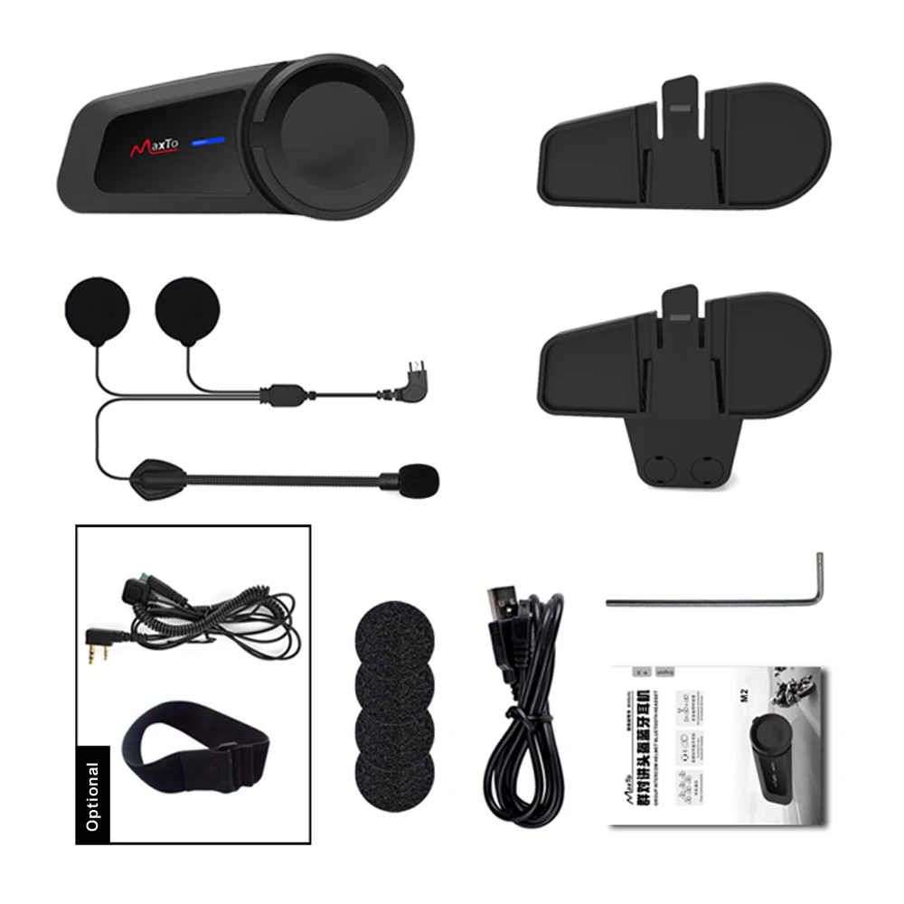 MAXTO M2 Group 6 Riders Motorcycle Helmet Intercom Bluetooth Interphone Headset Casco Intercom moto FM Radio 1000m Waterproof
MAXTO M2 Group 6 Riders Motorcycle Helmet Intercom Bluetooth Interphone Headset Casco Intercom moto FM Radio 1000m Waterproof