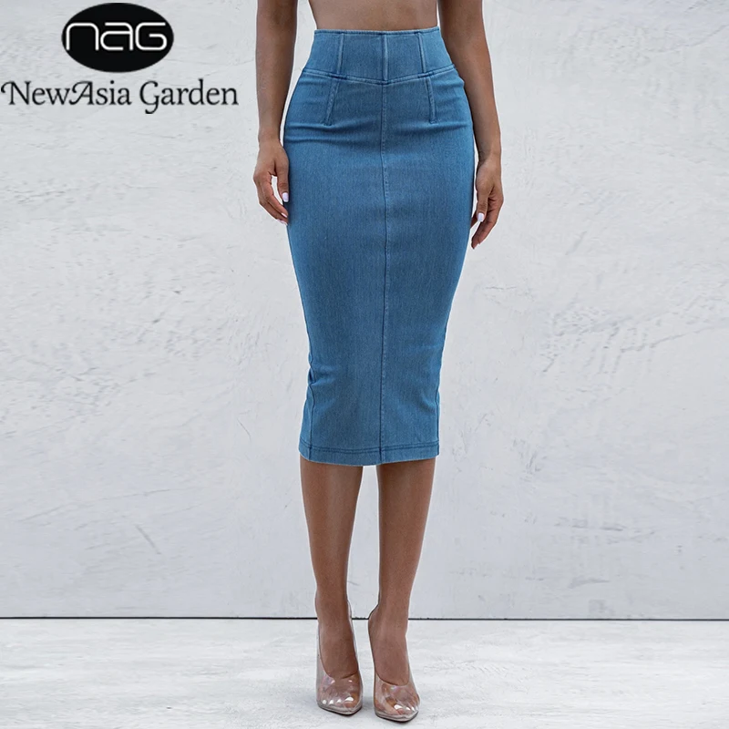 NewAsia Midi Denim Skirt Boning Bodycon Sexy Split Cut out Elastic Jeans Long Skirt Fashion High Waist Blue Skirts Womens 2021
NewAsia Midi Denim Skirt Boning Bodycon Sexy Split Cut out Elastic Jeans Long Skirt Fashion High Waist Blue Skirts Womens 2021