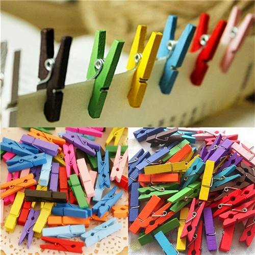 50 Pcs/lot Mini Wooden Craft Pegs Clothes Paper Photo Hanging Spring Clips Clothespins For Message Cards 30mm Random Color
50 Pcs/lot Mini Wooden Craft Pegs Clothes Paper Photo Hanging Spring Clips Clothespins For Message Cards 30mm Random Color