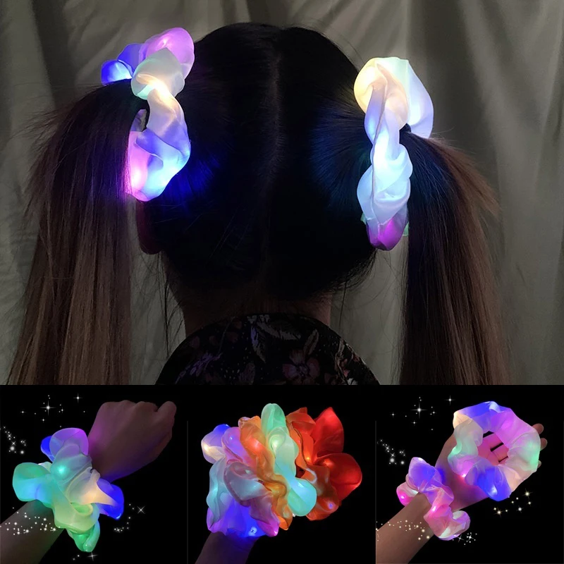 1PC Hair Scrunchies For Women Led Luminous Elastic Hair Ties Ponytail Holder Rubber Band Hair Accessories
1PC Hair Scrunchies For Women Led Luminous Elastic Hair Ties Ponytail Holder Rubber Band Hair Accessories
