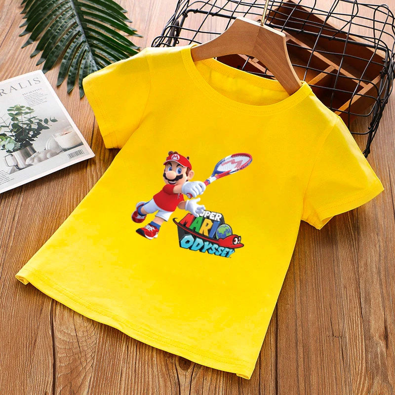 Summer Mario Girls T-shirts Boys T-shirts Football Shirt Boys Clothes Kids Top T-shirt Girls Clothes Children's Clothing 4-14T
Summer Mario Girls T-shirts Boys T-shirts Football Shirt Boys Clothes Kids Top T-shirt Girls Clothes Children's Clothing 4-14T