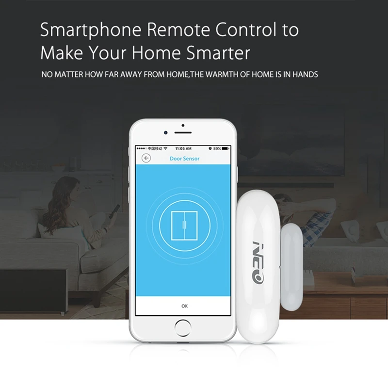 NEO WiFi Door&Window Sensor Smart Wireless Door Magnetic Sensor Home Security App Notification Alerts Home Security Door Window
NEO WiFi Door&Window Sensor Smart Wireless Door Magnetic Sensor Home Security App Notification Alerts Home Security Door Window