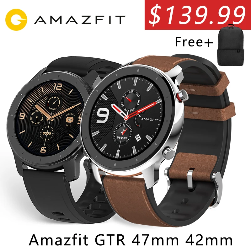 Xiaomi Amazfit GTR 47 мм 42 GPS умные часы 2 5ATM водонепроницаемые 12 спортивные режимы 24 дня