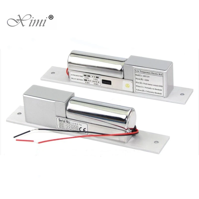 DC12V Low Temperature And Timer Power To Lock And Unlock Without Power Double Line NC Safe Electric Bolt Lock 2pcs/set
DC12V Low Temperature And Timer Power To Lock And Unlock Without Power Double Line NC Safe Electric Bolt Lock 2pcs/set