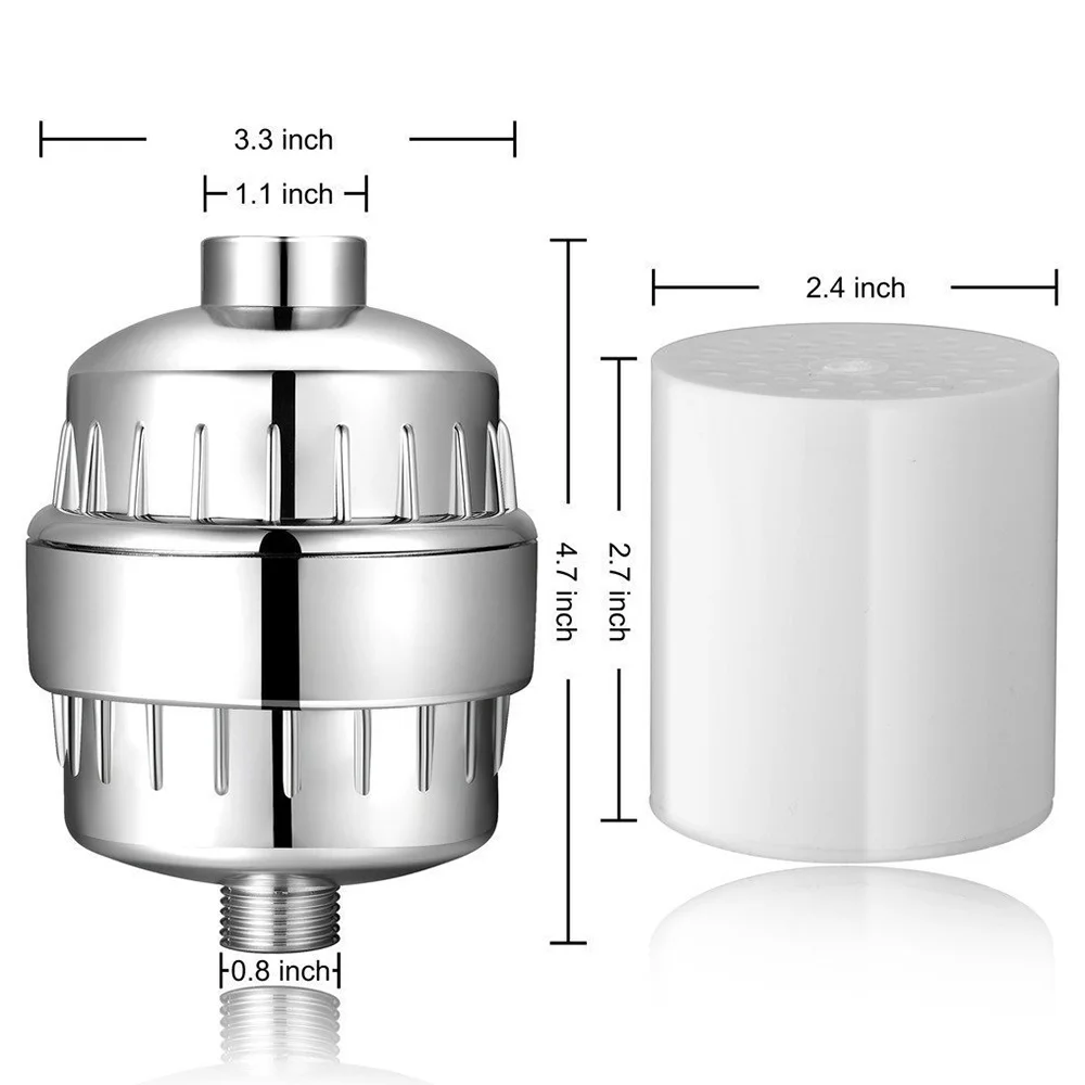 High Output Shower Filter with Replaceable Multi Stage Cartridge Silver Alloy
High Output Shower Filter with Replaceable Multi Stage Cartridge Silver Alloy