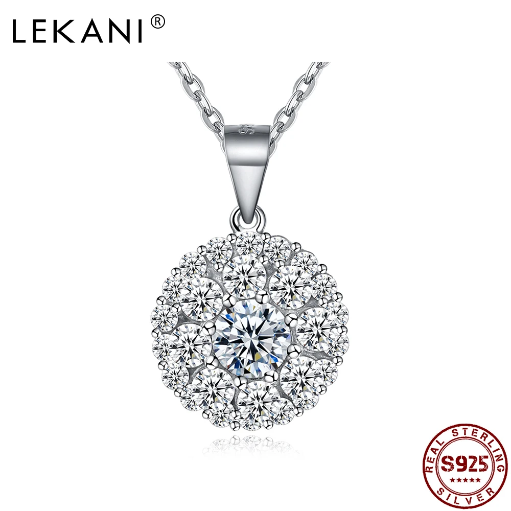 LEKANI TRENDY S925 Sterling Silver intermediate Cubic Zirconia Rotating Necklace for Women's Wedding Explosion Geometric Flower
LEKANI TRENDY S925 Sterling Silver intermediate Cubic Zirconia Rotating Necklace for Women's Wedding Explosion Geometric Flower
