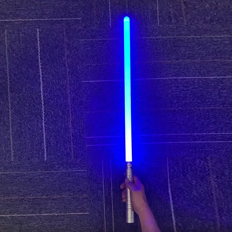 Световой меч 75 см RGB 7 цветов сменная металлическая ручка лазерный тяжелая дуэль