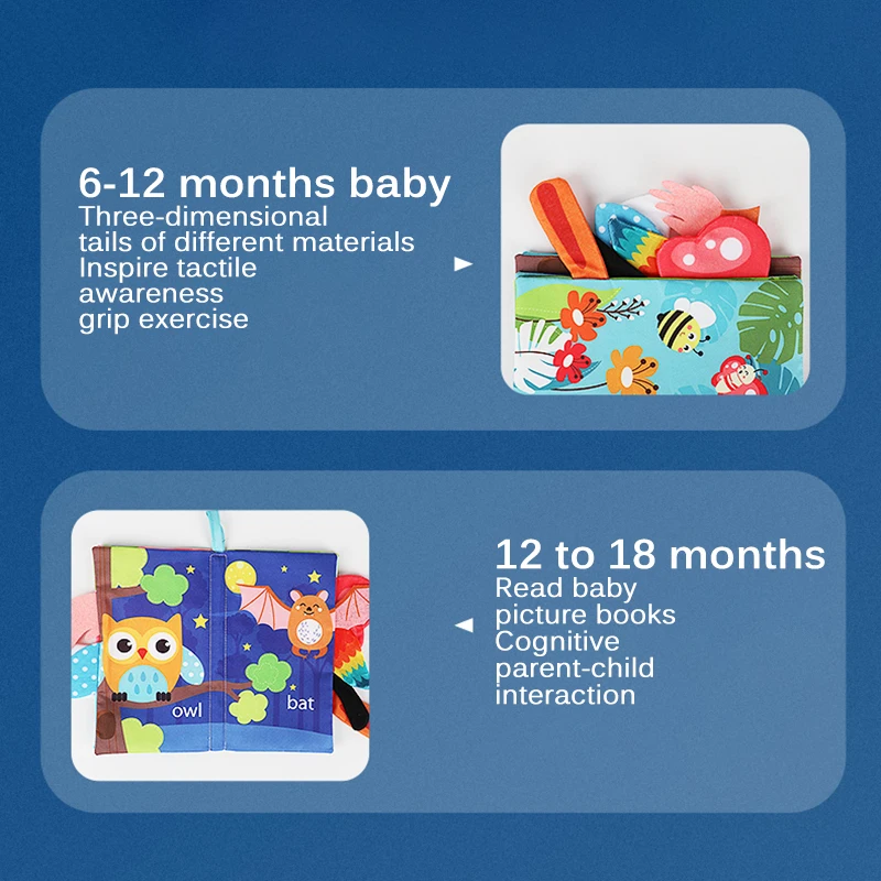 Baby Cloth Book Animal Tail Soft Quiet Books Activity Book Newborn Early Educational Toy For Kids Learning
Baby Cloth Book Animal Tail Soft Quiet Books Activity Book Newborn Early Educational Toy For Kids Learning