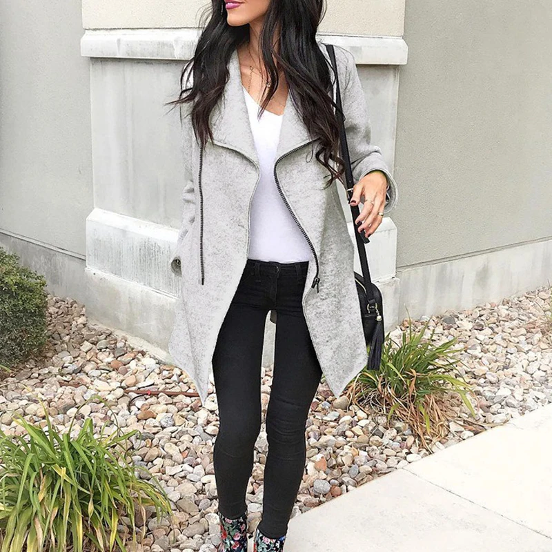 Hot Coats Women Zipper Up Jackets Manteau 2021 Hiver Long Casaco Feminino Fashion Winter Autumn Outwear Jacket Wool Coat
Hot Coats Women Zipper Up Jackets Manteau 2021 Hiver Long Casaco Feminino Fashion Winter Autumn Outwear Jacket Wool Coat
