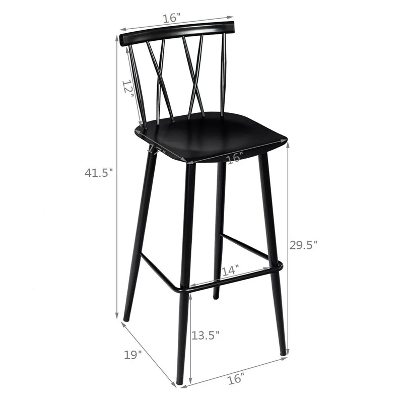 Set of 2 Steel Bar Stool Dining Chairs Heavy-duty and Durable Bar Chairs and Lightweight Comfortable X-shaped Low Back HW59476
Set of 2 Steel Bar Stool Dining Chairs Heavy-duty and Durable Bar Chairs and Lightweight Comfortable X-shaped Low Back HW59476