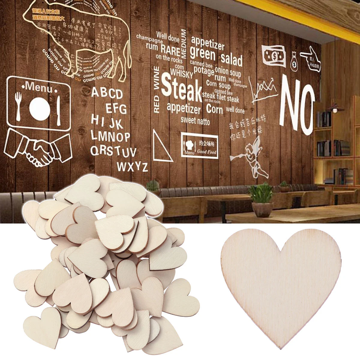 50pcs 2.5cm Wooden Hearts Slices Embellishments Scrapbooking Wedding Crafts
50pcs 2.5cm Wooden Hearts Slices Embellishments Scrapbooking Wedding Crafts