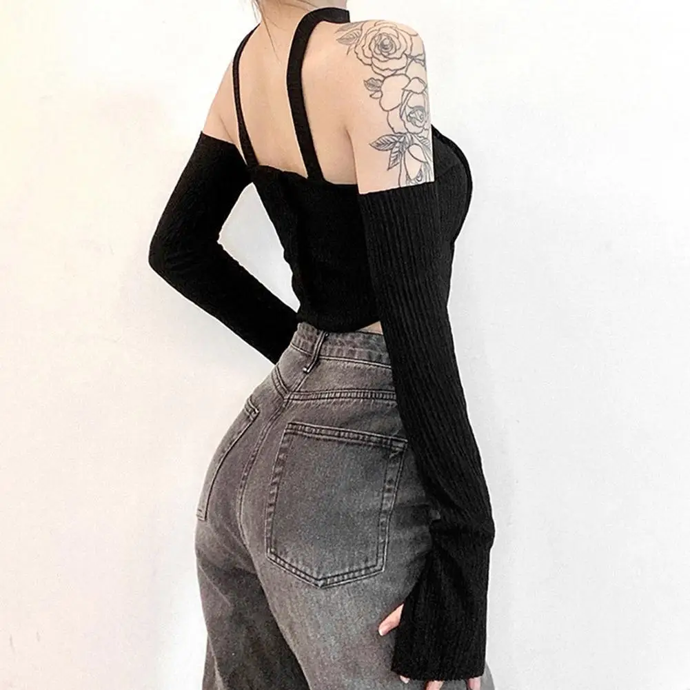 Sexy Halter Tops Women 2021 Autumn Irregular Long Sleeve Slim Street Korean Shirts Clubwear Off Shoulder Y2k Punk Lace Up
Sexy Halter Tops Women 2021 Autumn Irregular Long Sleeve Slim Street Korean Shirts Clubwear Off Shoulder Y2k Punk Lace Up