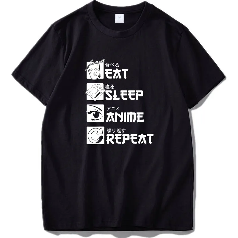 Eat Sleep Anime Repeat Shirt Funny Japanese Manga Gift Tee T-Shirt 100% Cotton Digital Printing
Eat Sleep Anime Repeat Shirt Funny Japanese Manga Gift Tee T-Shirt 100% Cotton Digital Printing