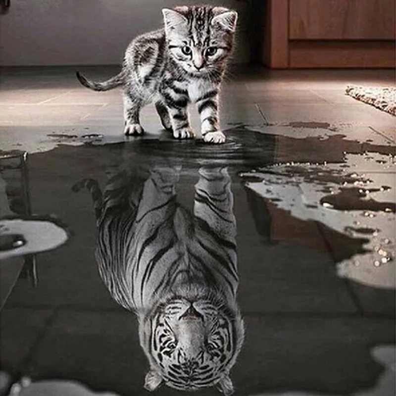Kitten Reflection Tiger 5D Full Diamond Painting Cross Stitch Stitch Animal Embroidery Mosaic Home Decor free shipping sale
Kitten Reflection Tiger 5D Full Diamond Painting Cross Stitch Stitch Animal Embroidery Mosaic Home Decor free shipping sale