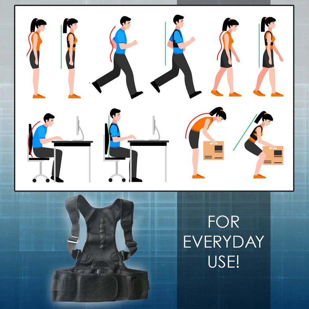 Posture Corrector Support Magnetic Back Shoulder Brace Belt for Unisex Adults Students XR-Hot
Posture Corrector Support Magnetic Back Shoulder Brace Belt for Unisex Adults Students XR-Hot
