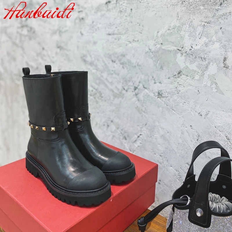 Autumn New Genuine Leather Platform Martin Boots Rivets Round Toe Patchwork Designer Shoes Zipper Botas Martin Boots Femininas
Autumn New Genuine Leather Platform Martin Boots Rivets Round Toe Patchwork Designer Shoes Zipper Botas Martin Boots Femininas
